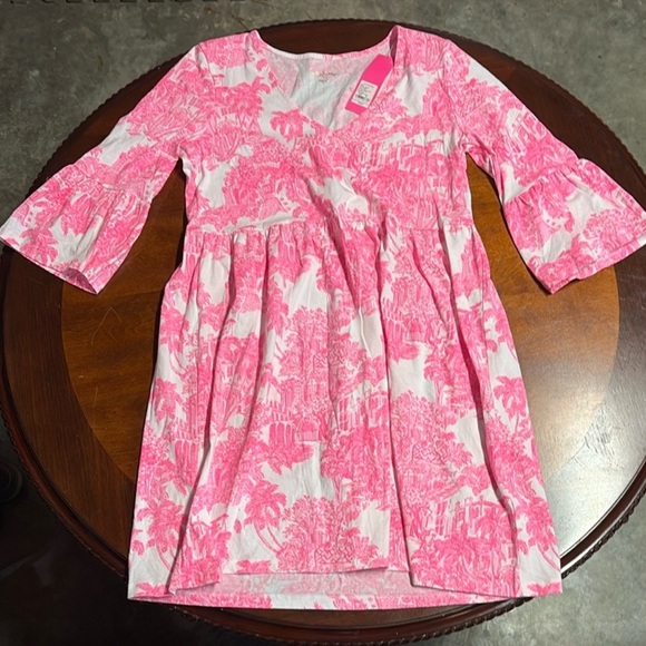 Lilly Pulitzer Vibrant Pink and White Mini Dress - Picture 2 of 5